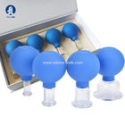 4pcs 15/825/35/55mm  Health Massage Vacuum Cupping Cups Rubber Head Glass Face Cupping Cans