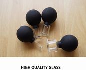 4 Pieces Glass Facial Cupping Set, Silicone Vacuum Suction Massage Cups, Lymphatic Therapy Sets