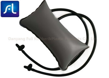 Double Tubes Gray PVC Bladder , Sphygmomanometer Bladder With Valves / Knee