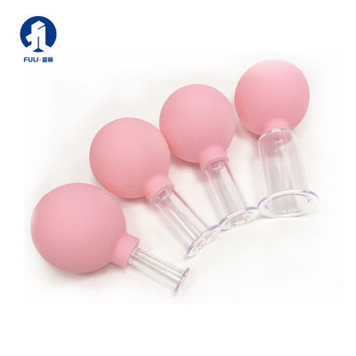Pink 15/25/35/55mm 4 pcs Reusable Cupping Set 4 Silicone Cupping Massage Vacuum Suction Cup