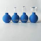 4 Pieces Glass Facial Cupping Set-Silicone Vacuum Suction Massage Cups Anti Cellulite Lymphatic Therapy Sets For Face