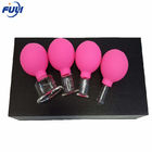 4Pcs PVC Silicone Glass Facial Vacuum Suction Massage Cups Wrinkle Remover Face Lifting