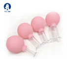 15/25/35/55mm 4 Pcs Pink Portable Massage Facial Cupping Hijama Vacuum Cupping Set Body Massage Cups