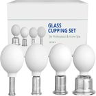 4 Pcs Face Cupping Massage Cups, Silicone Vacuum Suction, Glass Set For Instantly Ageless Skin, Anti-Cellulite