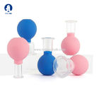 4 Pcs Glass And Silicone Vacuum Suction Hijama Set Rubber Silicone Facial And Body Massager Therapy Glass Cupping Cups