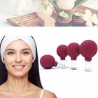 Rust Red Rubber Massage Body Cups Vacuum Cupping Set Glasses Face Skin Lifting Body Facial Cups Vacuum Cupping