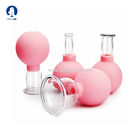 4pcs 15/825/35/55mm  Health Massage Vacuum Cupping Cups Rubber Head Glass Face Cupping Cans