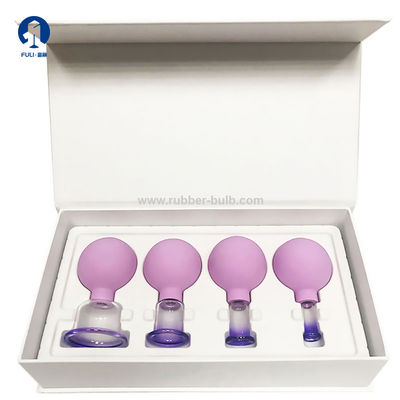 4 pcs Anti Cellulite Cupping Therapy Set,Facial Body Massage Suction Cups Kit Natural Pain Relief Wrinkles Reduction