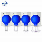 4pcs Different Size Blue Vacuum Cupping Cups Set Rubber Head Anti Cellulite Massage Chinese Therapy Face Cupping Set