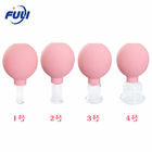 Oem color and logo 4pcs Rubber Face Cupping Massage Set Vacuum Facial Cupping Cup