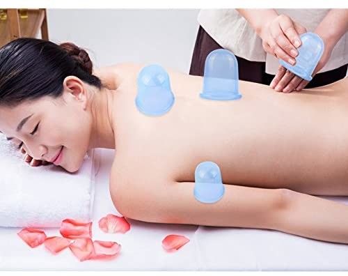 Silicone Cupping Therapy Sets 4Pcs Anti Cellulite for Vacuum Suction Massage