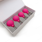 15/25/35/55mm 4 Pcs  Anti Cellulite Vacuum Cup Silicone Facial  Massage Cupping Therapy Set Vacuum Cupping Set