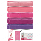 Anti Slip Fabric Resistance Bands For Legs And Butt Including Training Book And Carry Bag