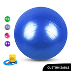 Yoga Ball 2021 Upgrade Exercise Fitness Core Stability Balance Strength 600 lbs Capacity Anti-Burst Heavy Duty Prenatal