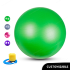 PVC Balance Exercise Ball 55cm 65cm 75cm With Resistance Bands