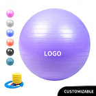 Pvc Explosion Proof Fitness 45cm  17.7inch Yoga Ball With Air Pump Exercise Ball Exercise Equipment Yoga Ball