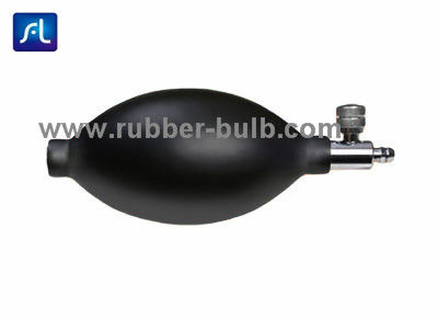 Large Bulb with metal, turn-type airflow control valve and metal back valve rubber suction bulb syringe