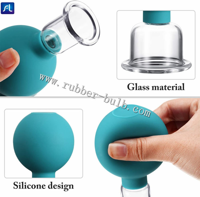 Silicone Glass Cupping Therapy Set 35cm For Refining Pores