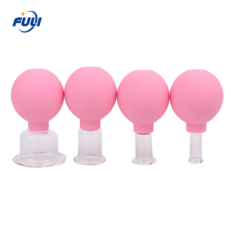 4 Pieces Eye Face Vacuum Massage Cupping Cup Kit Small Therapy Silicone Facial Cupping Set