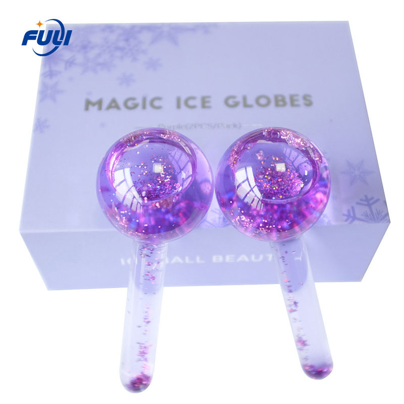 Hot Sales In Amazon OEM Premium Custom Private Label Frozen Cryo Cooling Massager Pink Ice Globes for Face