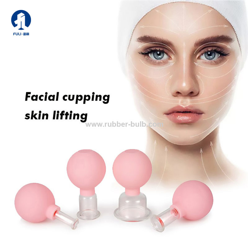 4 Pieces Vacuum Facial Silicone Cupping Without Fire Massager Cellulite Vacuum Suction Silicone