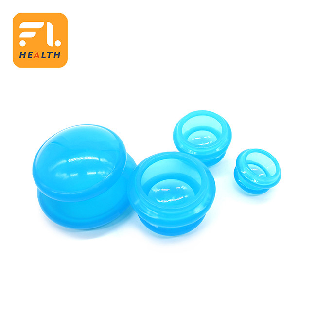 4 Pcs Silicone Massage Cupping Set Vacuum Cupping Acupuncture Cupping Therapy Set Professional Body Massage Cup