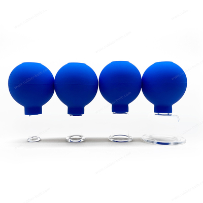 15/25/35/55mm Blue 4PCS Gift Package Silicone Cupping Massage Set Suction Cupping Set Cups Vacuum Cupping Therapy