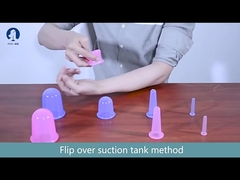 Reusable Moisture Absorption Facial Silicone Cupping Kit Different Colors Oem Package