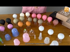 Glass Facial Cupping Set Silicone Cupping Cups Hijama Cupping Cups for Face Skin Back